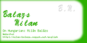 balazs milan business card