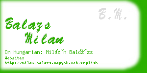 balazs milan business card